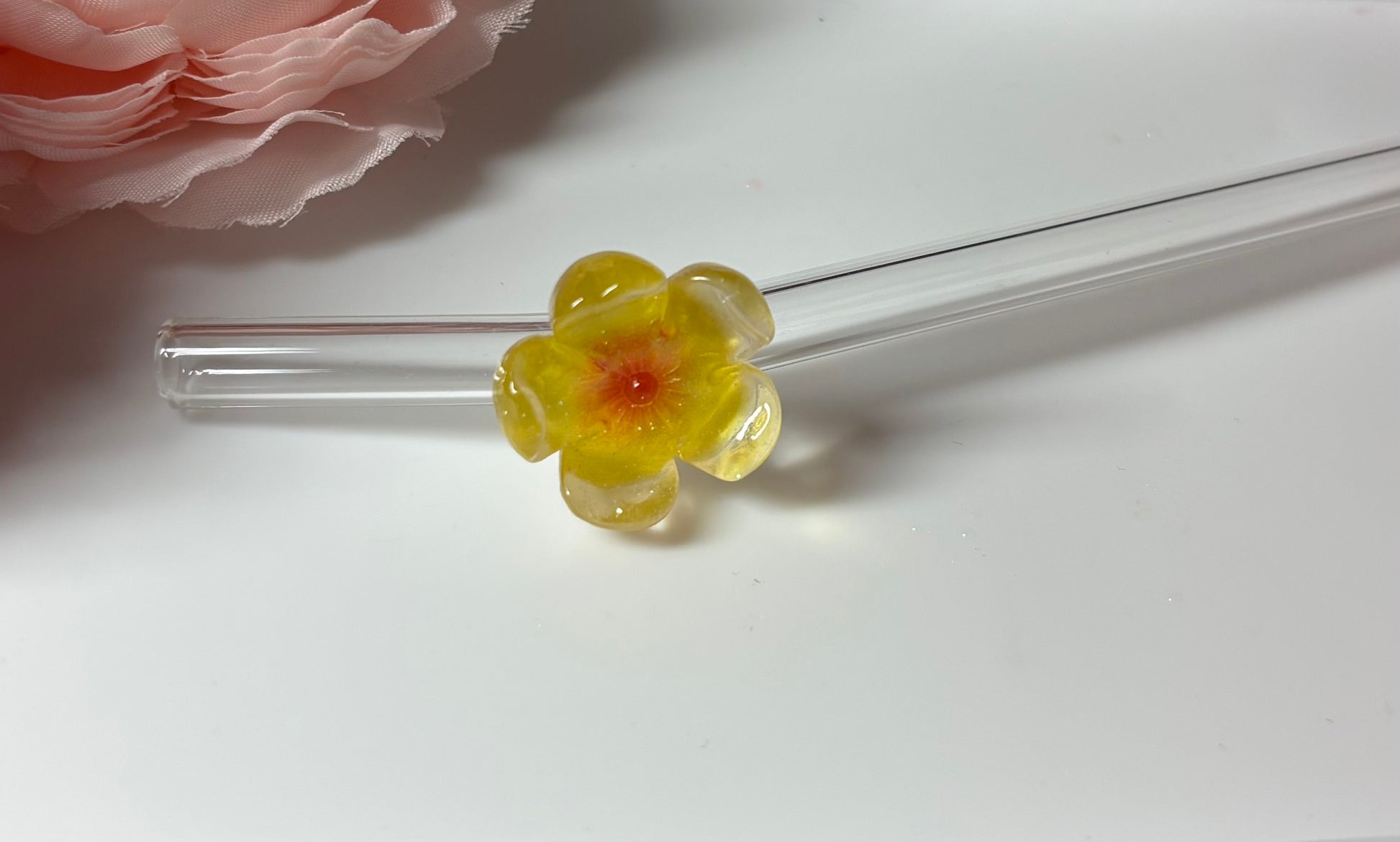 Glasstrohhalm Gelbe Blume