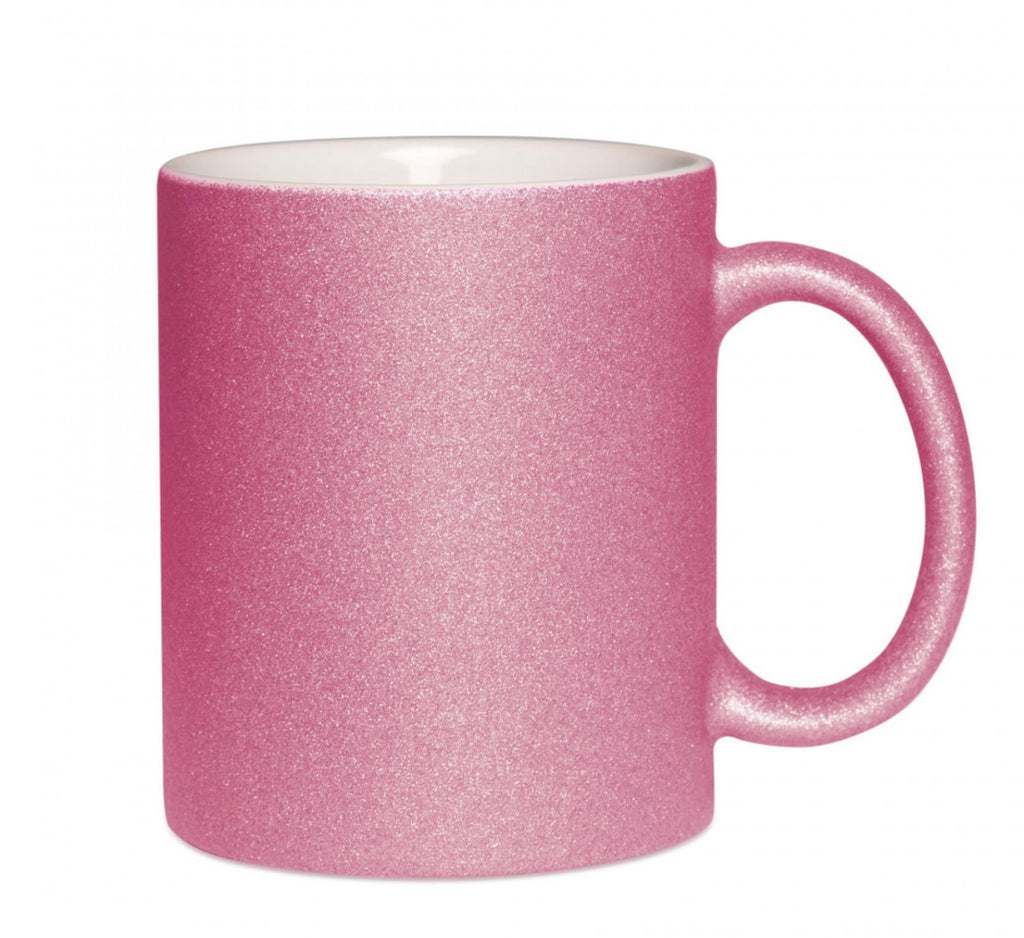 Glitzer Tasse VORBESTELLUNG mit personalisierten Sticker