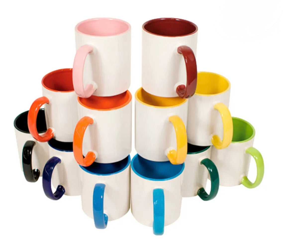 🎀 Personalisierte Tasse – Bunter Henkel & Innenfarbe 🎀 VORBESTELLUNG