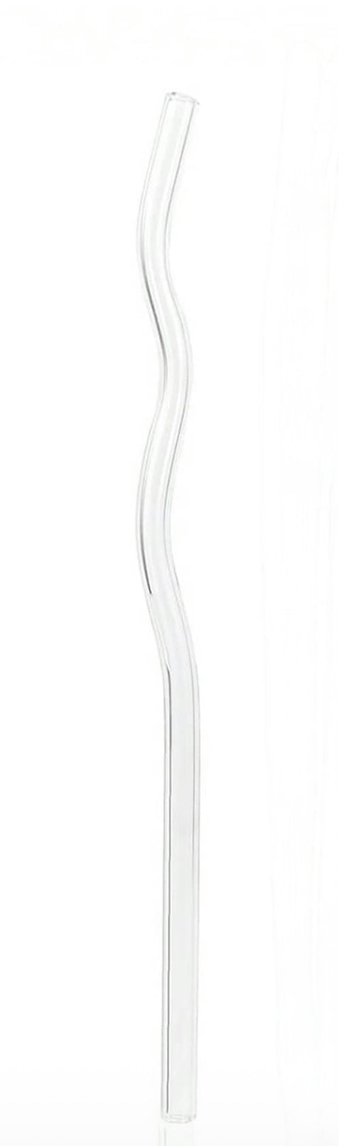 Glasstrohhalm Welle Transparent
