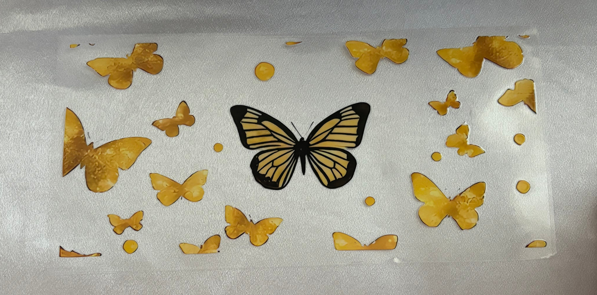 Schmetterlinge Gold schwarz