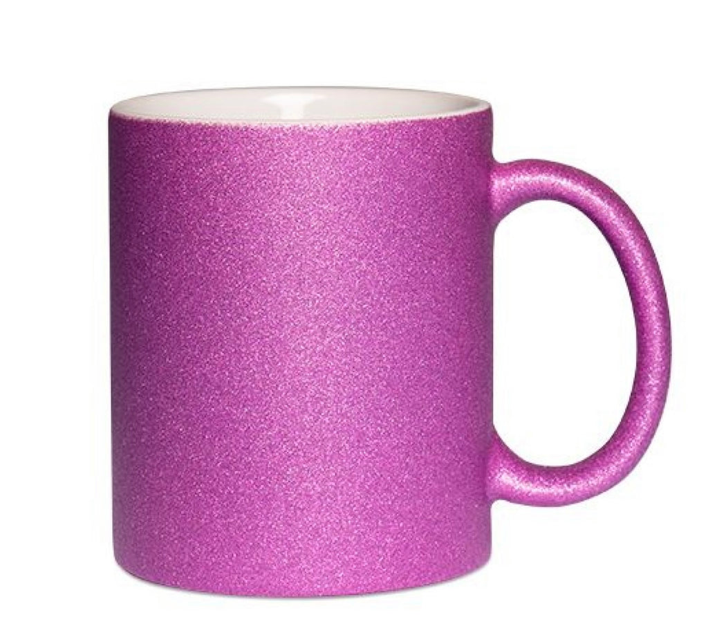 Glitzer Tasse VORBESTELLUNG mit personalisierten Sticker