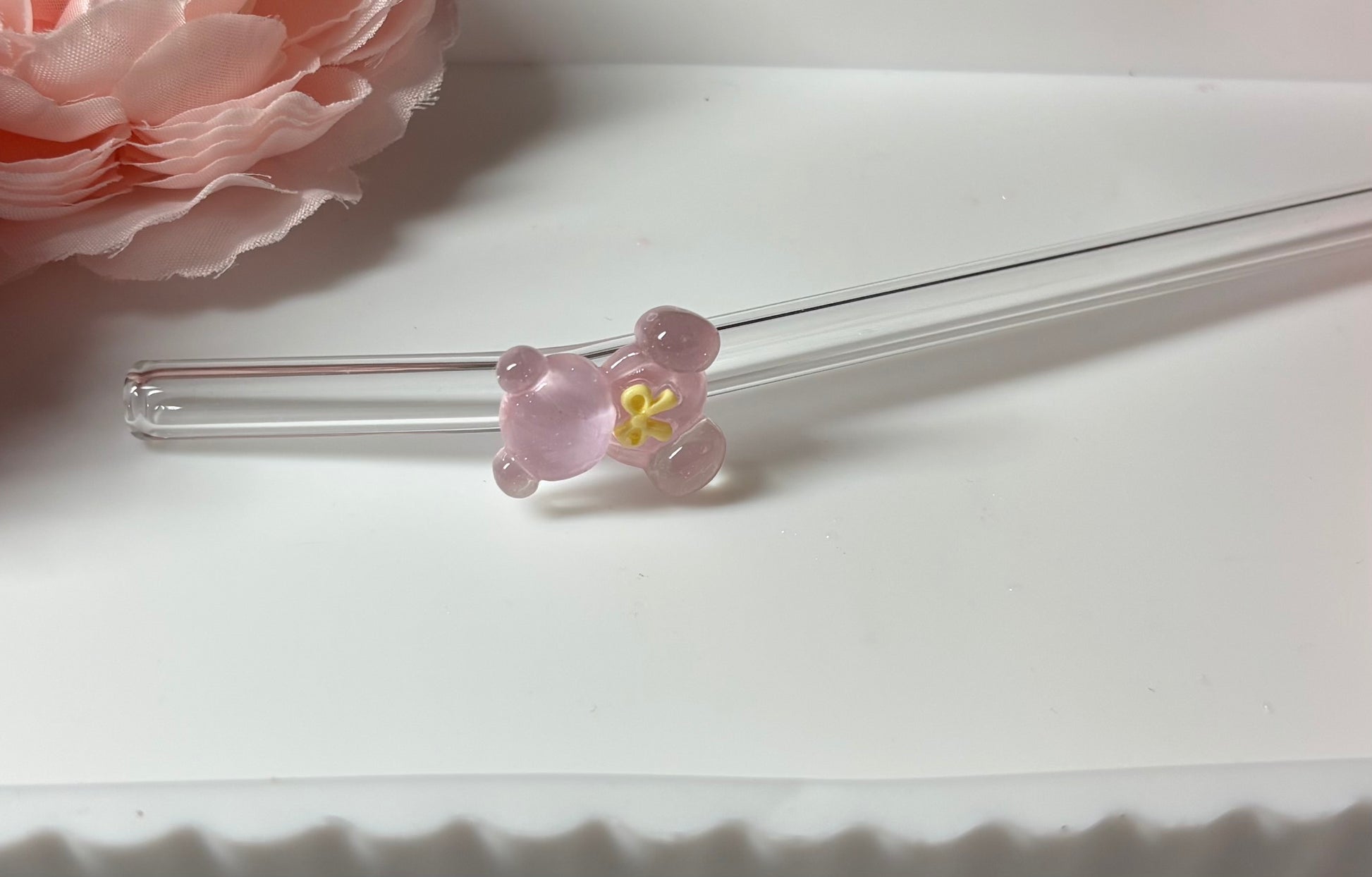 Glasstrohhalm lila Teddy