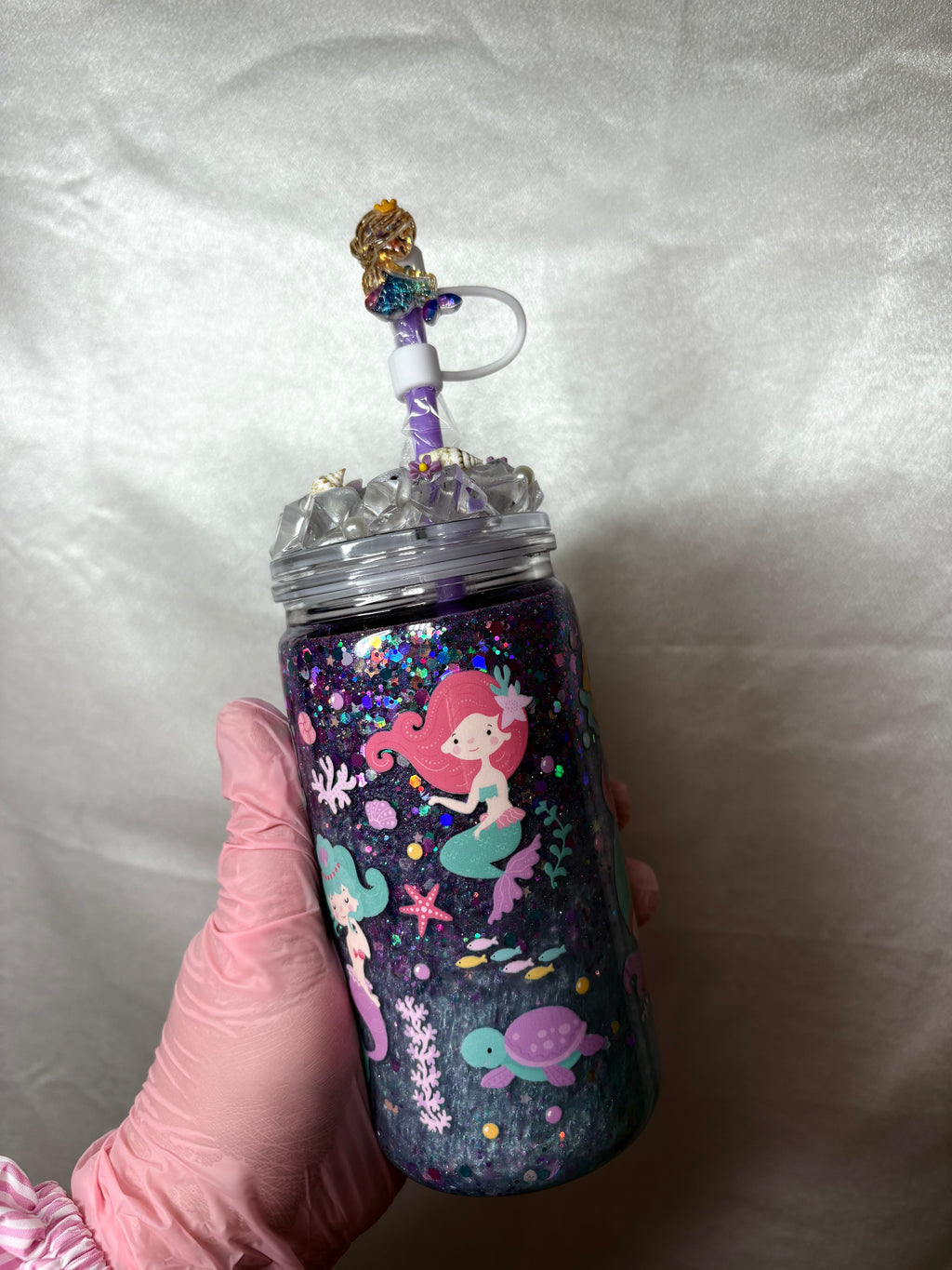 🌊 Becher “Mermaid Dream” – Handgefertigt & Magisch! 🧜‍♀️✨